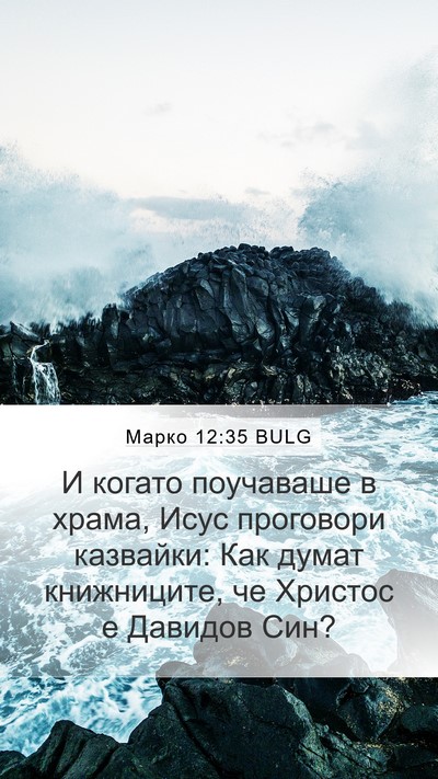 Марко 12:35 BULG Bible Verse Image