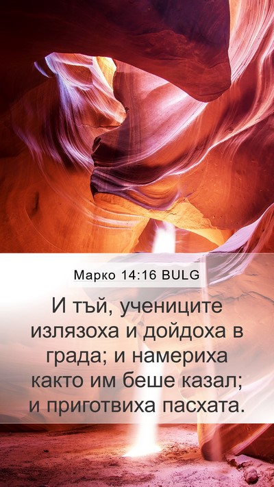 Марко 14:16 BULG Mobile Phone Wallpaper - И тъй, учениците излязоха и - Mobile Bible Verse Wallpaper