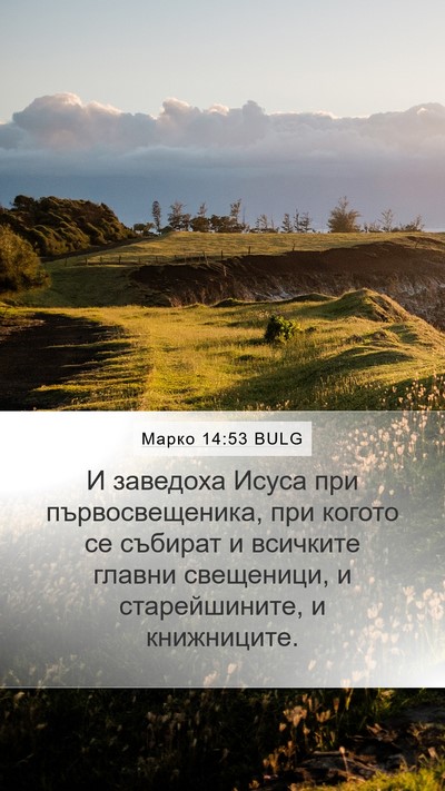 Марко 14:53 BULG Bible Verse Image