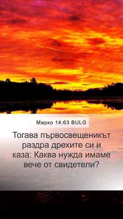 Марко 14:63 BULG Bible Verse Image