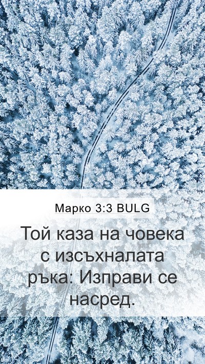 Марко 3:3 BULG Mobile Phone Wallpaper - Той каза на човека с - Mobile Bible Verse Wallpaper