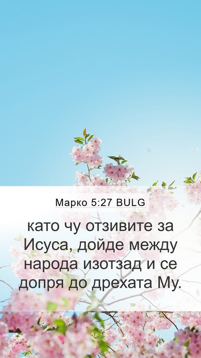 Марко 5:27 BULG Mobile Phone Wallpaper - като чу отзивите за Исуса, - Mobile Bible Verse Wallpaper