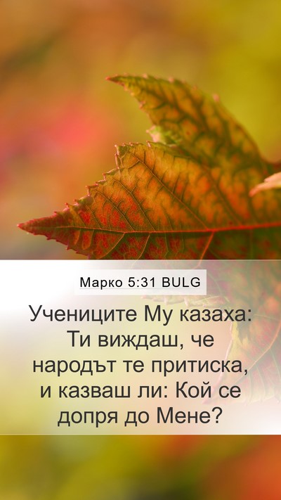Марко 5:31 BULG Bible Verse Image