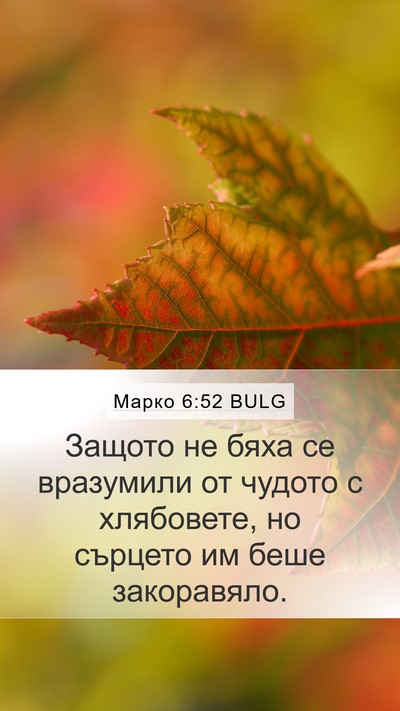 Марко 6:52 BULG Bible Verse Image
