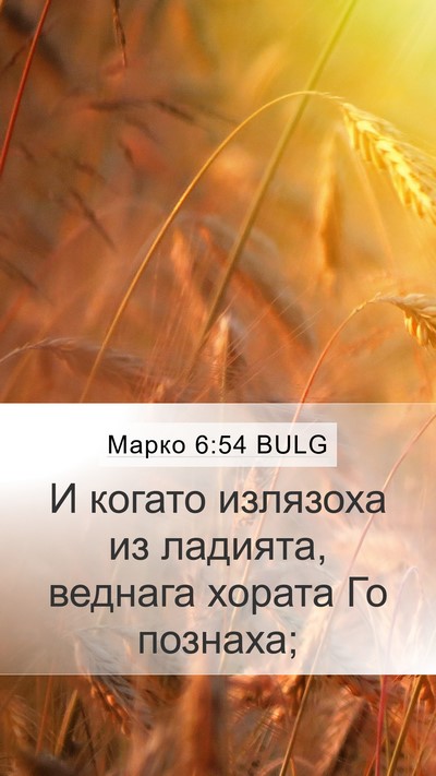 Марко 6:54 BULG Bible Verse Image