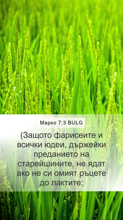 Марко 7:3 BULG Bible Verse Image