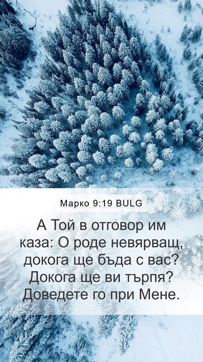 Марко 9:19 BULG Bible Verse Image