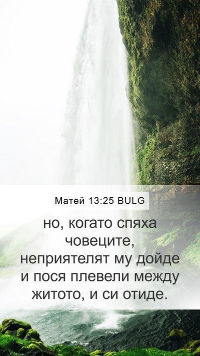 Матей 13:25 BULG Bible Verse Image