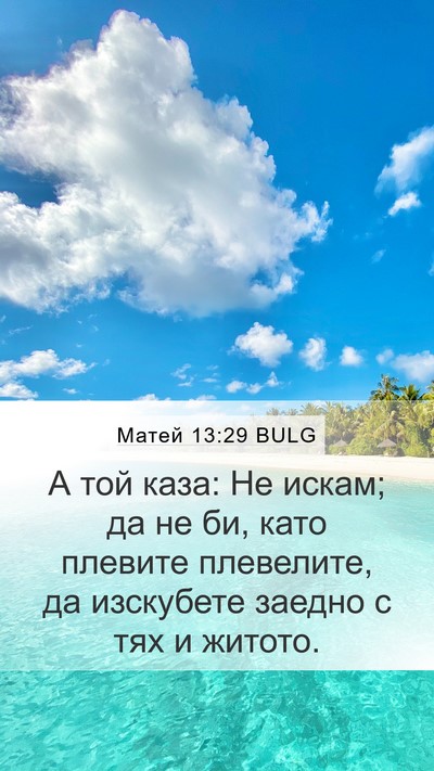 Матей 13:29 BULG Mobile Phone Wallpaper - А той каза: Не искам; да не - Mobile Bible Verse Wallpaper
