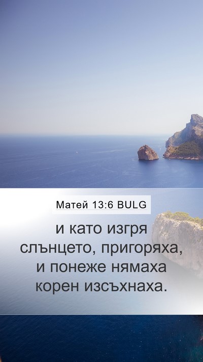Матей 13:6 BULG Bible Verse Image