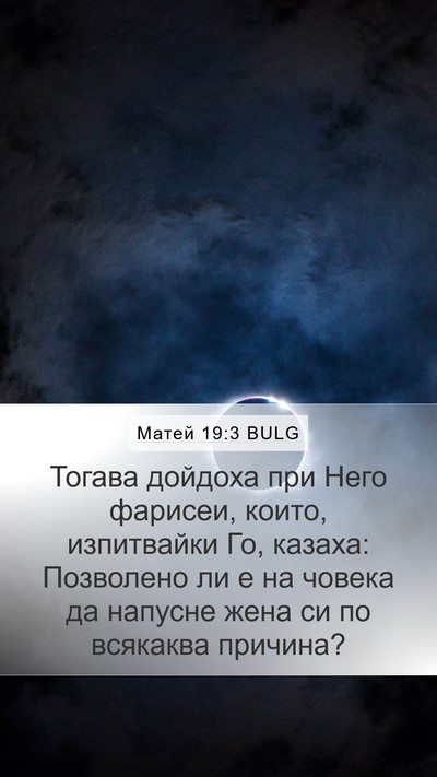 Матей 19:3 BULG Bible Verse Image