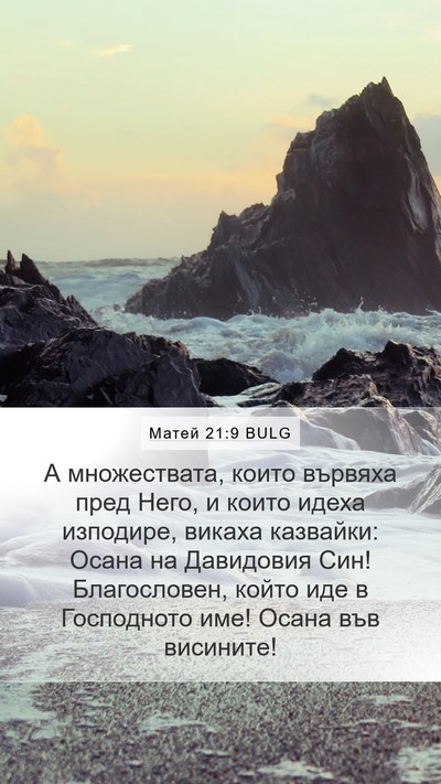 Матей 21:9 BULG Bible Verse Image