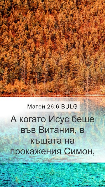 Матей 26:6 BULG Bible Verse Image