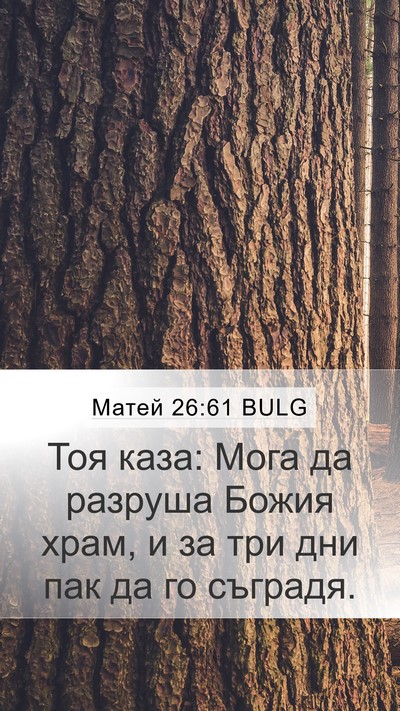 Матей 26:61 BULG Mobile Phone Wallpaper - Тоя каза: Мога да разруша - Mobile Bible Verse Wallpaper