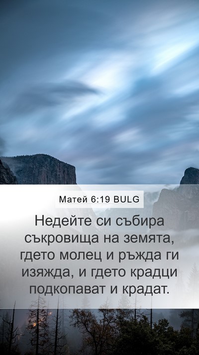 Матей 6:19 BULG Bible Verse Image