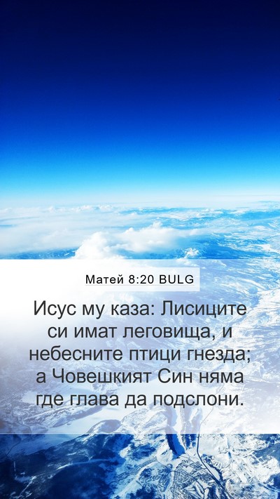 Матей 8:20 BULG Bible Verse Image