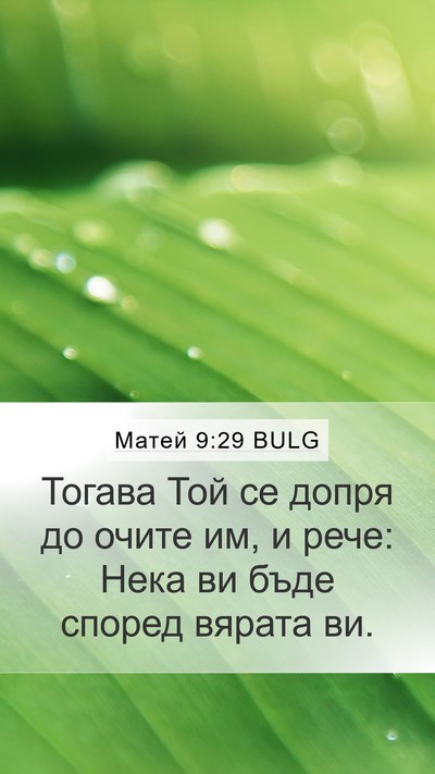 Матей 9:29 BULG Bible Verse Image