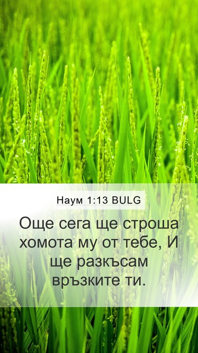 Наум 1:13 BULG Mobile Phone Wallpaper - Още сега ще строша хомота - Mobile Bible Verse Wallpaper