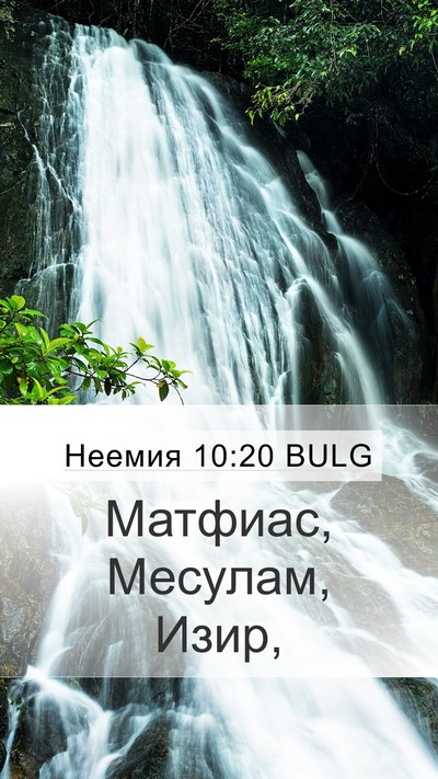 Неемия 10:20 BULG Mobile Phone Wallpaper - Матфиас, Месулам, - Mobile Bible Verse Wallpaper