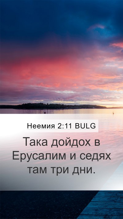 Неемия 2:11 BULG Mobile Phone Wallpaper - Така дойдох в Ерусалим и - Mobile Bible Verse Wallpaper