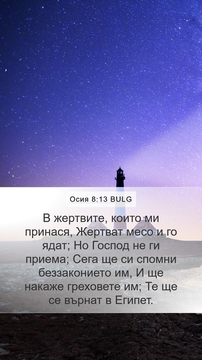 Осия 8:13 BULG Bible Verse Image