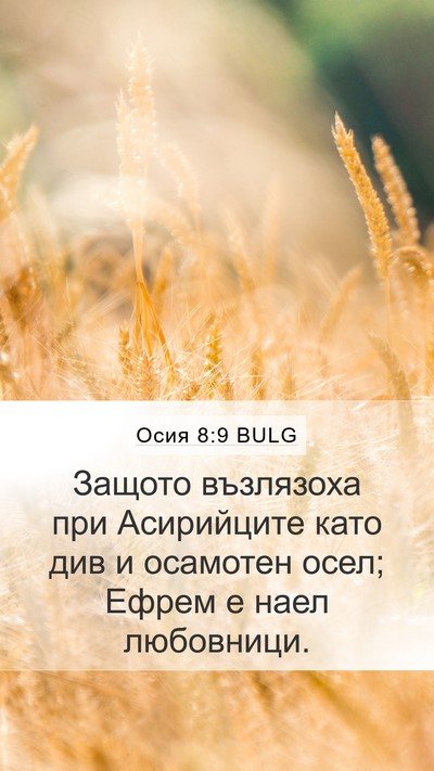 Осия 8:9 BULG Bible Verse Image