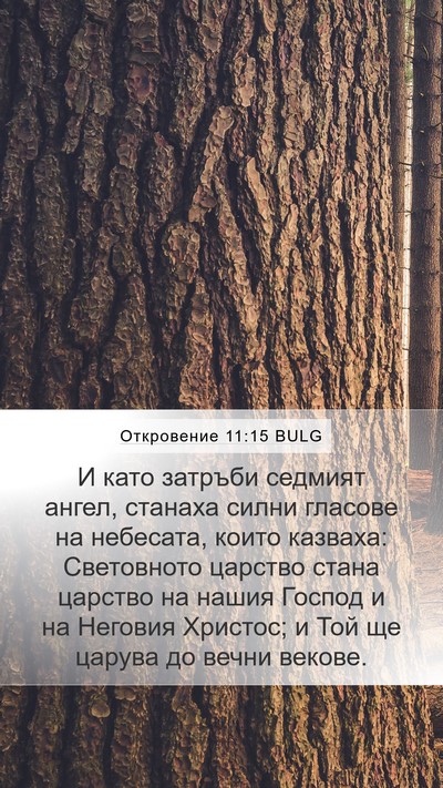 Откровение 11:15 BULG Bible Verse Image