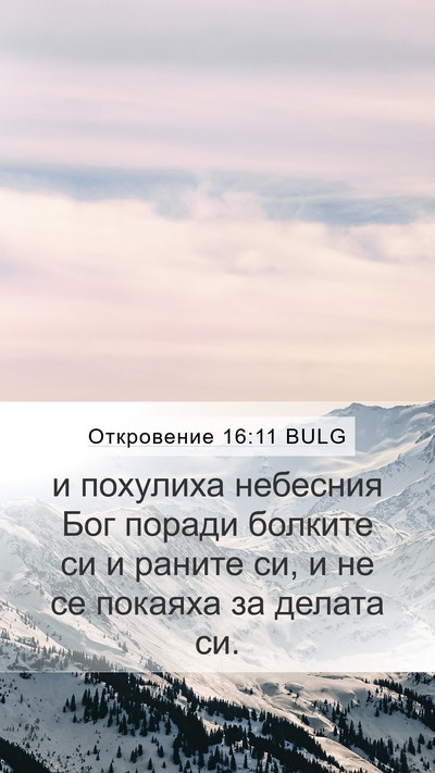 Откровение 16:11 BULG Bible Verse Image