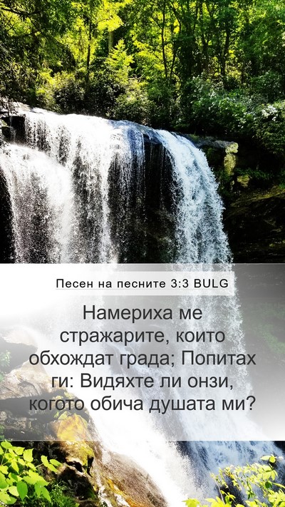 Песен на песните 3:3 BULG Mobile Phone Wallpaper - Намериха ме стражарите, - Mobile Bible Verse Wallpaper