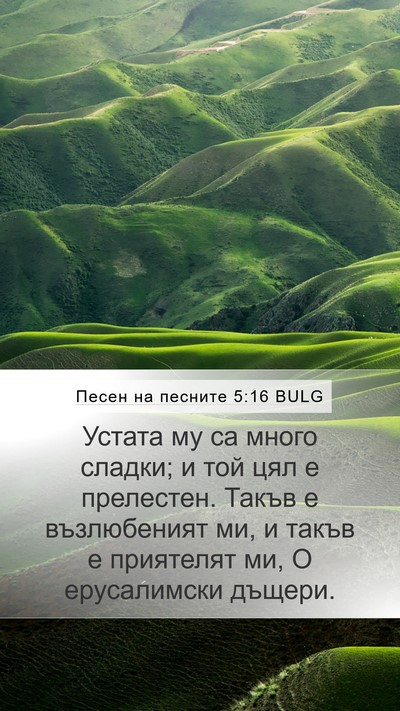Песен на песните 5:16 BULG Bible Verse Image