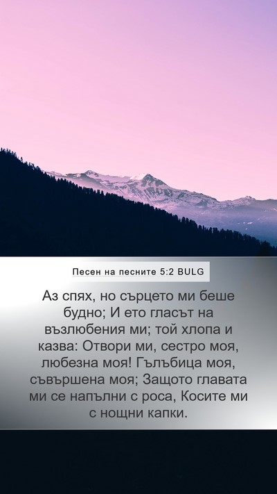 Песен на песните 5:2 BULG Bible Verse Image
