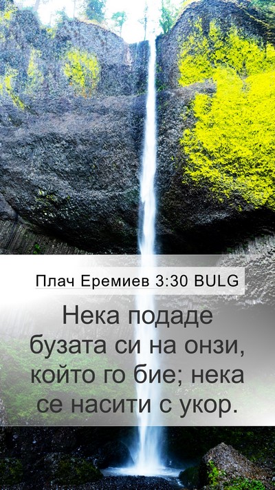Плач Еремиев 3:30 BULG Bible Verse Image