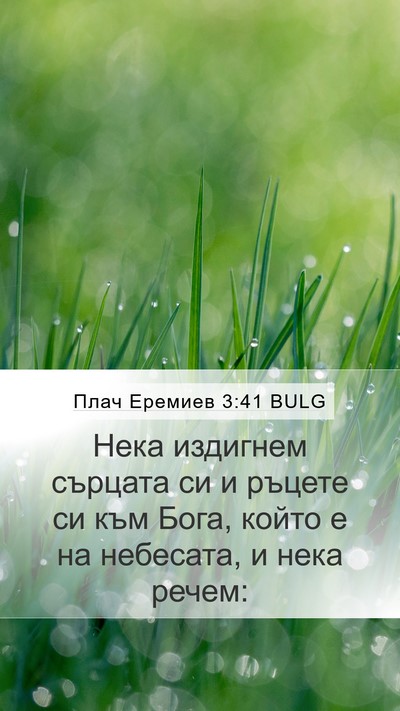 Плач Еремиев 3:41 BULG Mobile Phone Wallpaper - Нека издигнем сърцата си и - Mobile Bible Verse Wallpaper