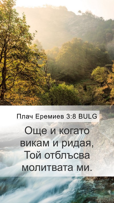 Плач Еремиев 3:8 BULG Bible Verse Image