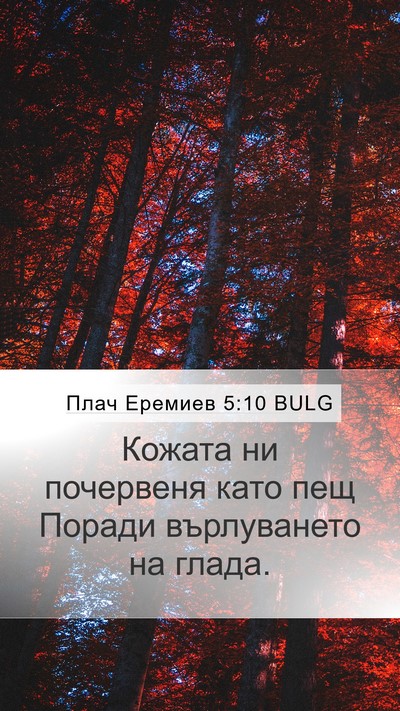 Плач Еремиев 5:10 BULG Bible Verse Image