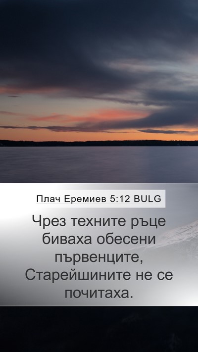 Плач Еремиев 5:12 BULG Bible Verse Image