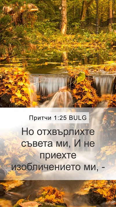 Притчи 1:25 BULG Bible Verse Image