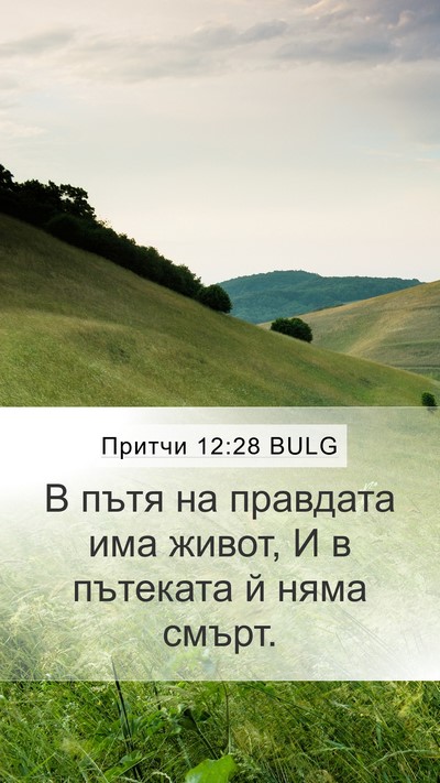 Притчи 12:28 BULG Bible Verse Image