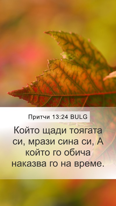 Притчи 13:24 BULG Bible Verse Image