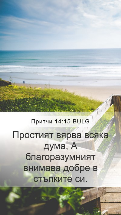 Притчи 14:15 BULG Bible Verse Image