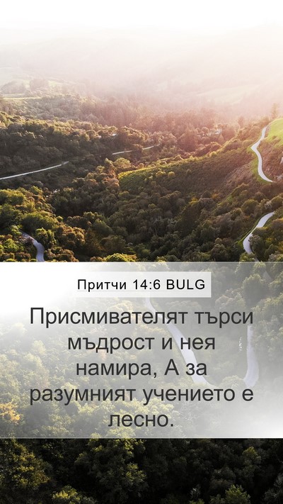 Притчи 14:6 BULG Bible Verse Image