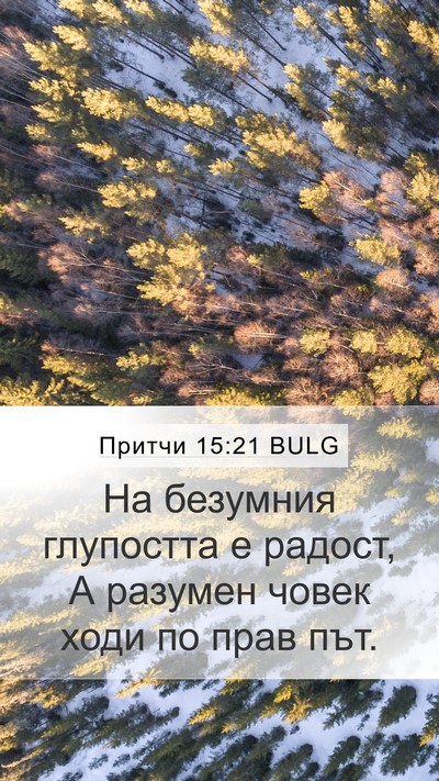Притчи 15:21 BULG Bible Verse Image