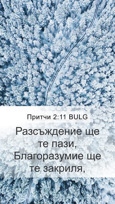 Притчи 2:11 BULG Bible Verse Image