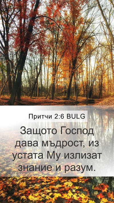 Притчи 2:6 BULG Bible Verse Image