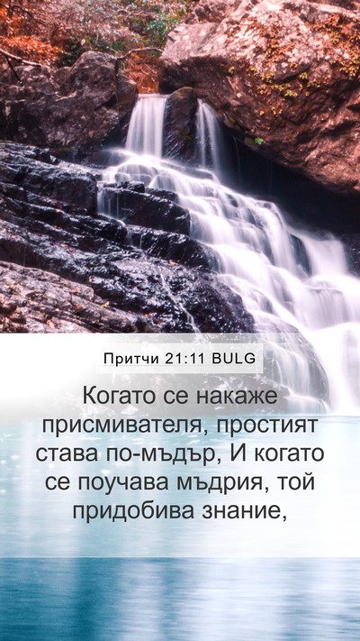 Притчи 21:11 BULG Bible Verse Image