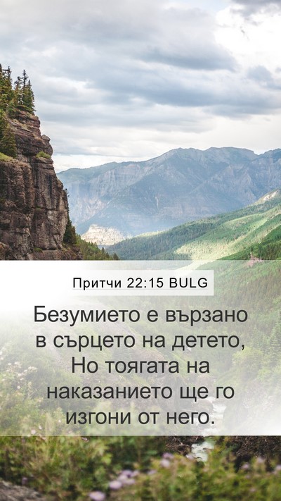 Притчи 22:15 BULG Bible Verse Image