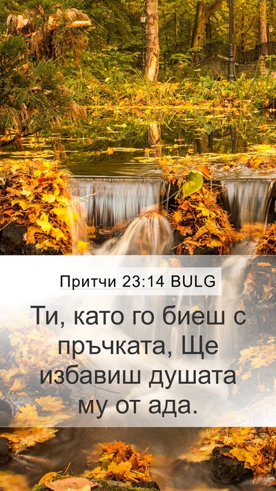 Притчи 23:14 BULG Bible Verse Image
