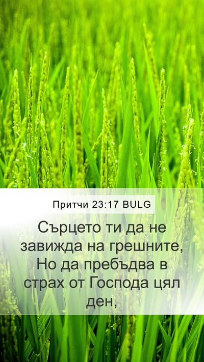 Притчи 23:17 BULG Bible Verse Image