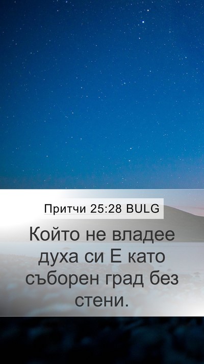 Притчи 25:28 BULG Bible Verse Image