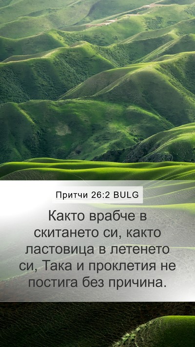Притчи 26:2 BULG Bible Verse Image